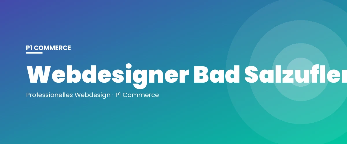 Webdesigner Bad Salzuflen – P1 Commerce Webagentur